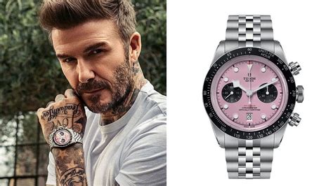 david beckham watch tudor|tudor chronograph pink dial.